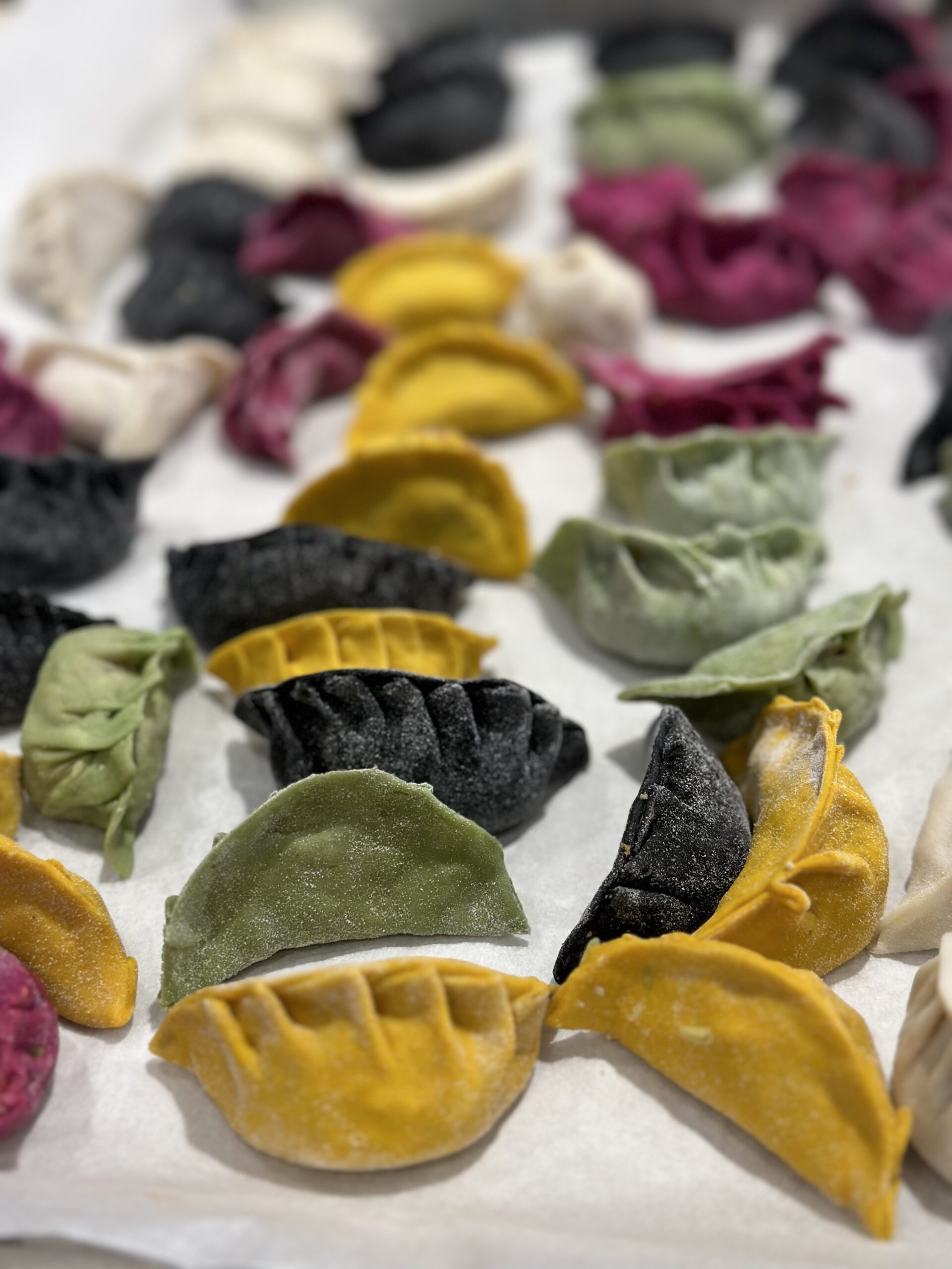 gyoza colorati- corso di cucina